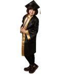 Nüans Mezuniyet Anaokulu Mezuniyet Cübbe Kepi - Siyah Gold - Standart - Altın