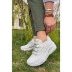 Nubbock Kadın Beyaz Gizli Topuk Spor Ayakkabı NK4162