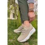 Nubbock Kadın Krem Gizli Topuk Spor Ayakkabı NK4162
