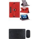 Nubia Red Magic Nova 11'' Kılıf Uyumlu Standlı Kablosuz Bluetooth Klavye Mouse Set - Kahverengi