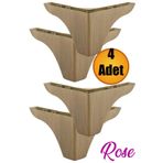 nublado (4 ADET) Bellona Rose 9.5 Cm Açık Kahverengi Mobilya Kanepe Koltuk Koltuk Ayağı Ayakları