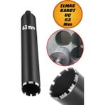 Nublado Elmas Karot Ucu 63 mm Beton Zemin Duvar Delme Delik Açma Panç Aparat Uç Deprem Numune Al Test - Siyah - 63 mm x 46 cm