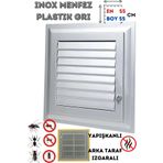 nublado Havalandırma Menfezi Banyo Wc Tuvalet Menfez Plastik Panjur Gri 55x55 cm