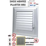 nublado Havalandırma Menfezi Banyo Wc Tuvalet Menfez Plastik Panjur Gri 60x60 cm