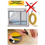nublado Hazır Sineklik Beyaz Tek Kat Sök Tak Pratik Yıkanabilir Pencere Kapı Sinekliği 75x125 Cm MFT