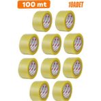 Nublado Koli Bandı 45 mm x 100 mt Şeffaf Güçlü Yapışkanlı Kopmayan Bant Bandı (10 Adet)