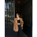 Nubuk Kahverengi Blazer Ceket