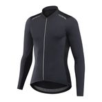 NUCKILY Uzun Kollu Bisiklet Jersey Erkekler Koşu Wicking Nefes Ceket Bisiklet Gömlek için Dişli Kış, koyu gri, XL