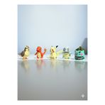 Nuclear Kimya 5'li Pokemon Seti Mini Figür 4-5 cm Koleksiyonluk Pikachu Charmander Squirtle Bulbasaur Pidgey