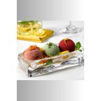 Nude 25368 Ice Cube Dondurma Servis Tabağı – Kristal, 18 cm, El İmalatı