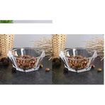 Nude Reflection Serisi Kristal Cam Kase Çerezlik Sunumluk 2 Adet 16 Cm 58585252565