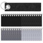 Nuenen 40 adet keçe anahtarlık, keçe uçlu anahtarlık, 13 x 3 cm, keçe anahtarlık, el işi, kendin yap araba anahtarı, hediye, okul, ev, ofis için, Çeşitli renkler, ca. 5,1 x 1,2 Zoll