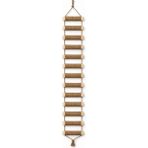 Nuigo Ahşap Kedi Tırmanma Merdiveni ve Duvar Köprüsü - Jüt Ipli, 13 Basamak, 150 cm - 13 Basamak / 150 cm
