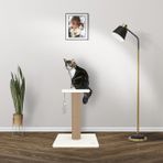 Nuis Çıtır 65 cm Kalın Sütunlu L Kedi Tırmalama Direği - BEYAZ
