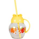 Nuit Concept Alıştırma Bardağı Qlux Pipetli Bardak Bebek Çocuk Bardağı C-00373 Cam - Sarı
