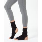Nuiyoga Siyah Bilekli Yoga & Pilates Çorabı Kaydırmaz Özellikli Standart Beden 36-39 Ter Emici Kumaş