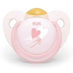 Nuk 6-18 Ay Baby Rose Silikon Damaklı Emzik Pembe