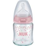 Nuk First Choice Plus Sarı 120 ml Cam Biberon
