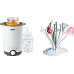 Nuk Thermo 3ü1 Arada Biberon Isıtıcı ve MultiDry Kurutma Rafı, Biberon Isıtma, Mama Çözme, Hızlı Kurutma