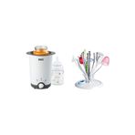 Nuk Thermo 3ü1 Arada Biberon Isıtıcı ve MultiDry Kurutma Rafı, Biberon Isıtma, Mama Çözme, Hızlı Kurutma