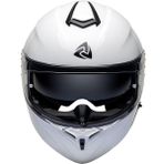 Nukro 938-SV Solid Glossy White Çene Açılır Kask - 2XL