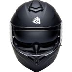 Nukro 938-SV Solid Matte Black Çene Açılır Kask - 2XL