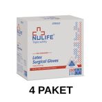 Nulife Steril Lateks Cerrahi Eldiven Pudralı 8 Numara 50 Adet 4 Paket