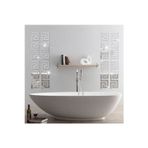 Numa Concept Bordür Ayna 16'Lı Gümüş Pleksi Her Biri 9X9 Cm Duvar Dekorasyon Lazer Kesim