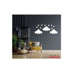 Numa Concept Bulut Ve Yıldız Seti Çocuk Odası Beyaz Mdf Dekorasyon Bulut:20X12 Cm Yıldız:5X5 Cm