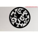 Numa Concept Çiçeklerin Arasında Uçan Kuş Mdf Duvar Dekorasyon Lazer Kesim 40x40 Cm