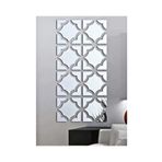 Numa Concept Motif Desen Duvar Dekorasyon Gümüş Pleksi Lazer Kesim 4 Ayrı Parça 13x13 Cm