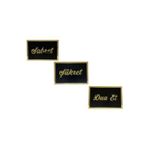 Numa Concept Sabret Şükret Dua Et 3'Lü Set Tablo Beyaz Mdf Üzeri Gold Pleksi Her Biri 20X13 Cm