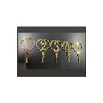 Numa Concept Sayılar 1,2,3,4,5 Gold Pleksi Pasta Süsü Lazer Kesim Her Biri 12x7 Cm