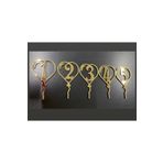 Numa Concept Sayılar 1,2,3,4,5 Gold Pleksi Pasta Süsü Lazer Kesim Her Biri 12x7 Cm