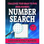 Number Search Book for Adults: 4000 Numbers to Find in 200 Puzzles. All Numbers 9 Digits Long. Difficulty - Hard. Vol 5. (Number Search Books for Adults, Band 5)
