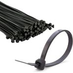 Numerouno Kablo Bağı Plastik Cırt Kelepçe 4.8X300 mm 30CM 100 Adet Siyah