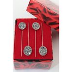 NUMETAL 4'lü Oval Taşlı Eşarp İğnesi. Şal İğnesi. Türban İğnesi. Başörtü İğnesi. Eşarp Ve Şal İğnesi