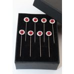 NUMETAL 8’li Kristal Taşlı Eşarp İğnesi. Şal İğnesi. Türban İğnesi. Başörtü İğnesi. Eşarp Ve Şal İğnesi