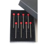 NUMETAL 8li Pırlanta Taşlı Kırmızı Eşarp Iğnesi. Eşarp Iğnesi. Şal Iğnesi. Türban Iğnesi. Başörtü Iğnesi