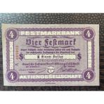 Numsimatik Alman Reich Dönemi 1923 Deutsches Reich Vier (4) Festmark 1 Dollar Festmarkbank Aktiengesellschaft Bremen Nadir Çil (Uncirculated Unc)