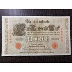 Numsimatik Almanya İmparatorluğu 1000 Mark Reichsbanknote Deutsches Reich 1910 Çil (Uncirculated Unc)