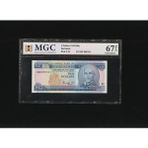 Numsimatik Barbados 2 Dollars Nd 1986 Mgc 67 P36 Sn H9 006718 Hpq (Epq) Unc Çil