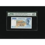 Numsimatik Kamerun Cameroun 1000 Francs Pmg 67 Epq Superb Gem Unc P612U 2002 (Nd 2015) S/n 630870791