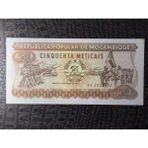 Numsimatik Repúblıca Popular De Moçambıque Mozambik Cınquenta 50 Meticais 1986 (10/10)- Çil ( Unc)