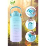 Numune Market Motivasyonel Su Matarası Su Şişesi Suluk 2litre Sporcu Spor Salonu Su Şişesi - Mavi - Mor