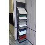 Numuneler için Çok Katmanlı Ahşap Vitrin, 12 Braket Yer Karosu ve Kapı Numune Tutucu, Cam/Mermer Döşeme Rafı (10,2 x 13,8 inç) - Showroomlar için Mükemmel