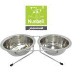 Nunbell Ikili Çelik Ayaklı Kedi Köpek Mama Kabı 11 cm