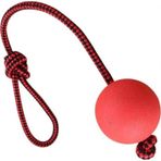 Nunbell Kauçuk Toplu Kordon Halatlı Köpek Oyuncağı 33 cm Top 7,5 155 gr