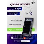 nunlash ÇEK BIRAK Serisi İpek Kirpik C; 0,07; 7mm (Tek uzunluk)