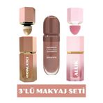 NUNUKO 3'lü Makyaj Seti (HIGHLIGHTER - RUJ - ALLIK)